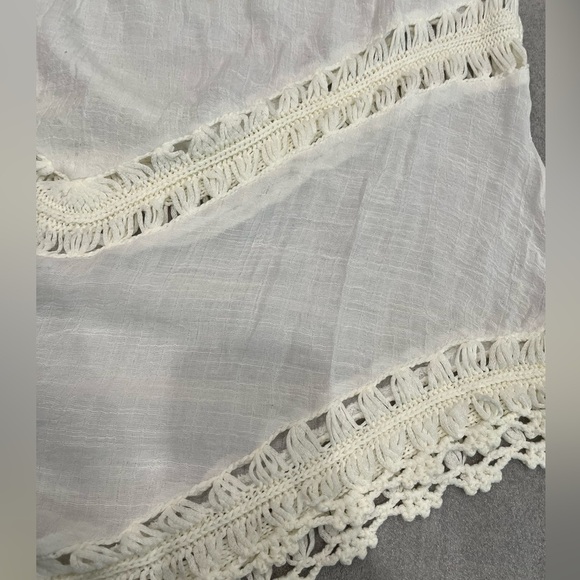 [L/XL]Papillon Blanc  3/4 Sleeve Crochet Blouse - Picture 3 of 7